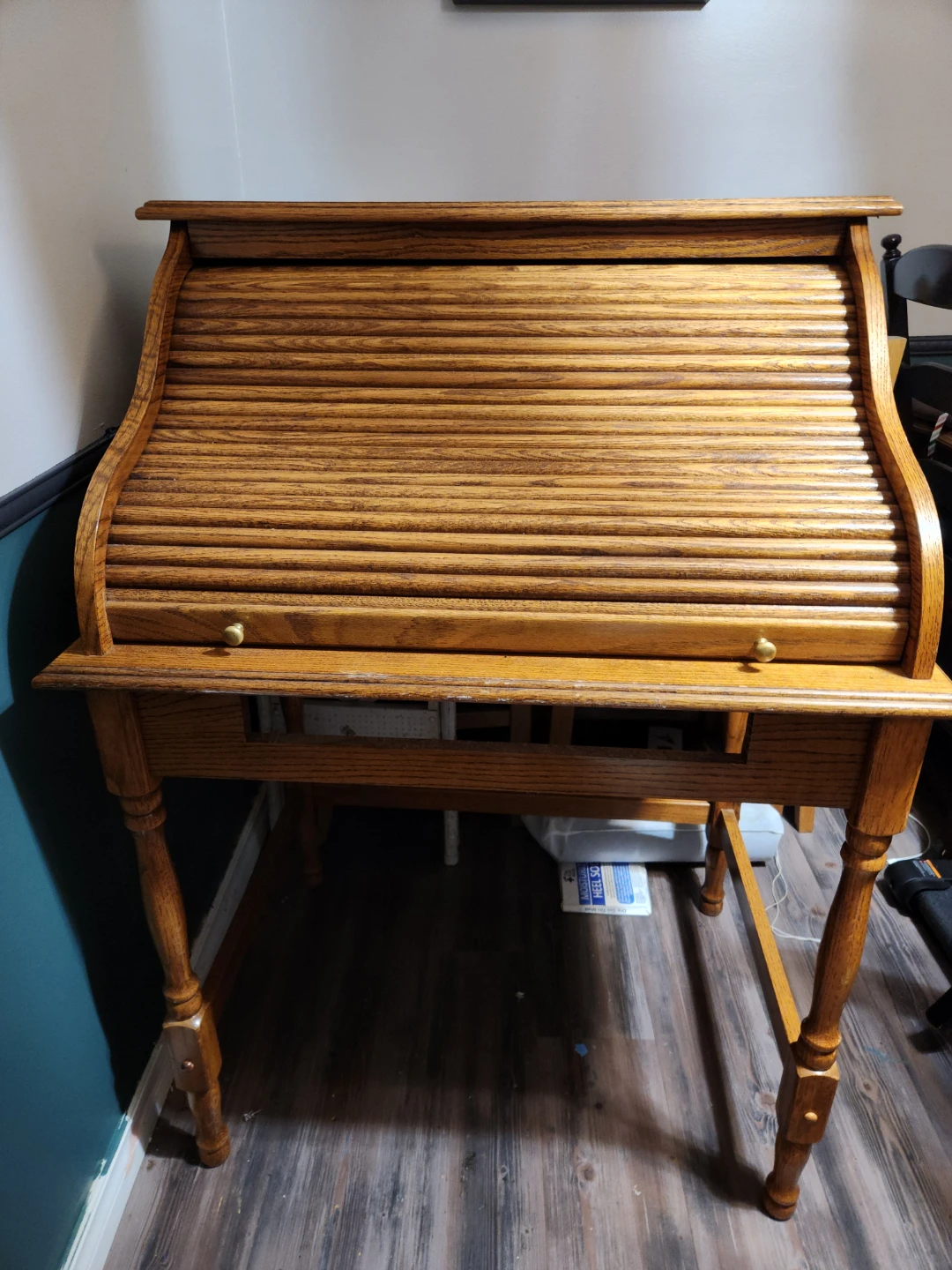 Vintage Oak Roll-Top Desk - photo 2