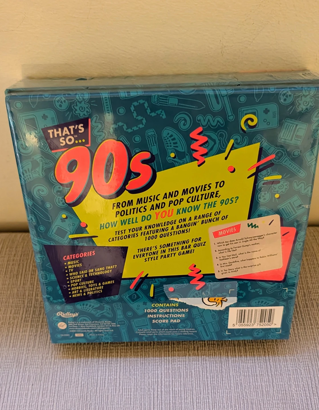 Brand New in Package That's So 90s Trivia Game by Ridley's - photo 2