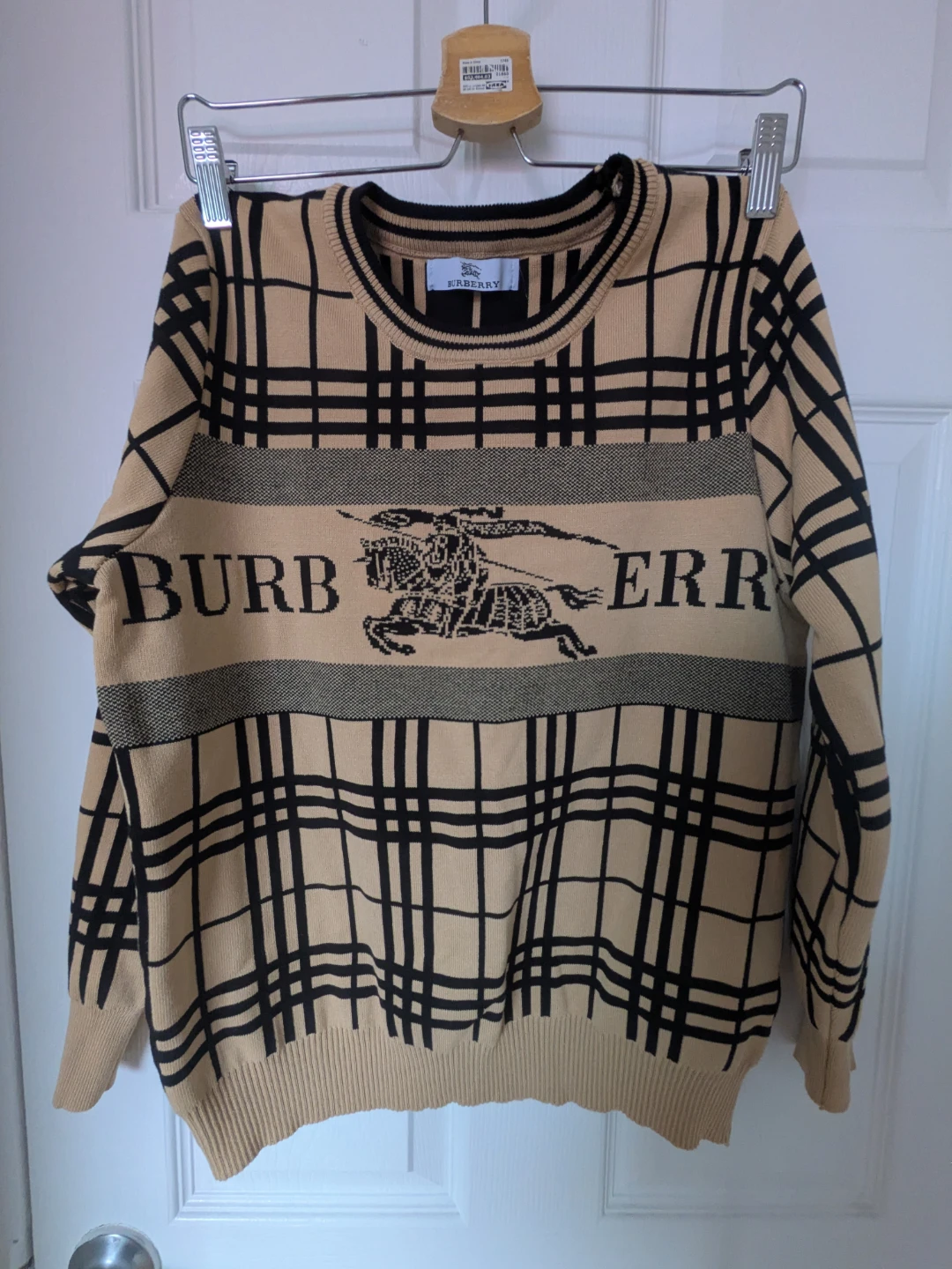 Burberry Plaid Knit Sweater