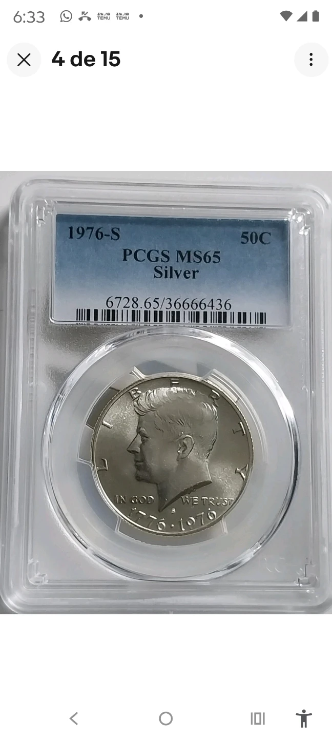 1976-S PCGS MS65 Silver Kennedy Half Dollar 50C - photo 2