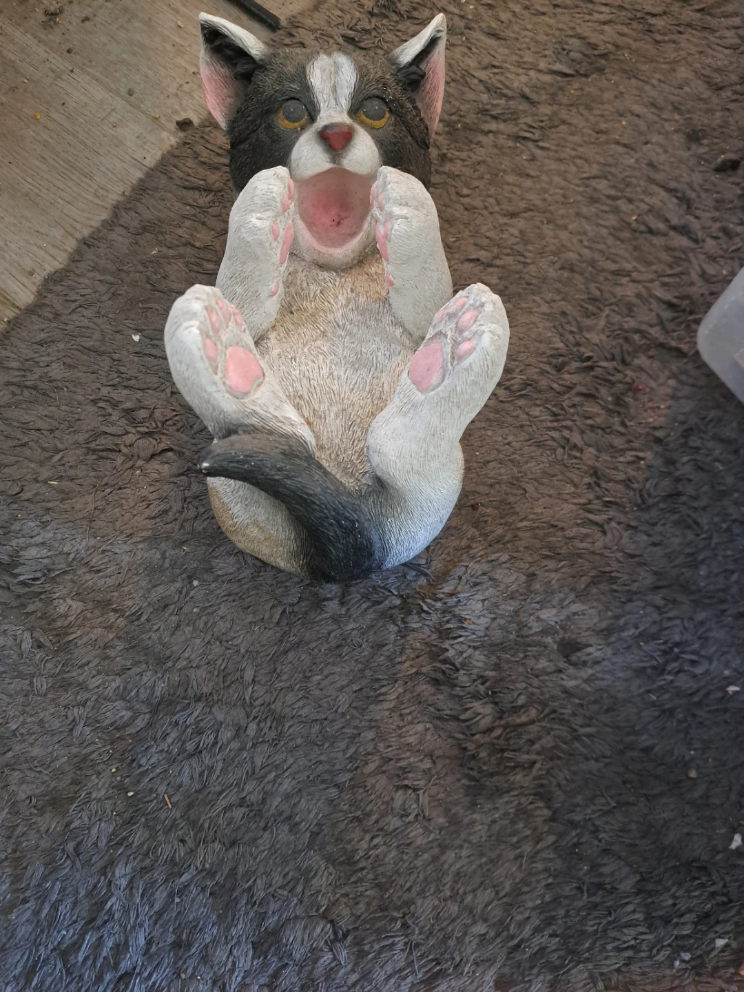 Whimsical Cat Statue - wine bottle holder