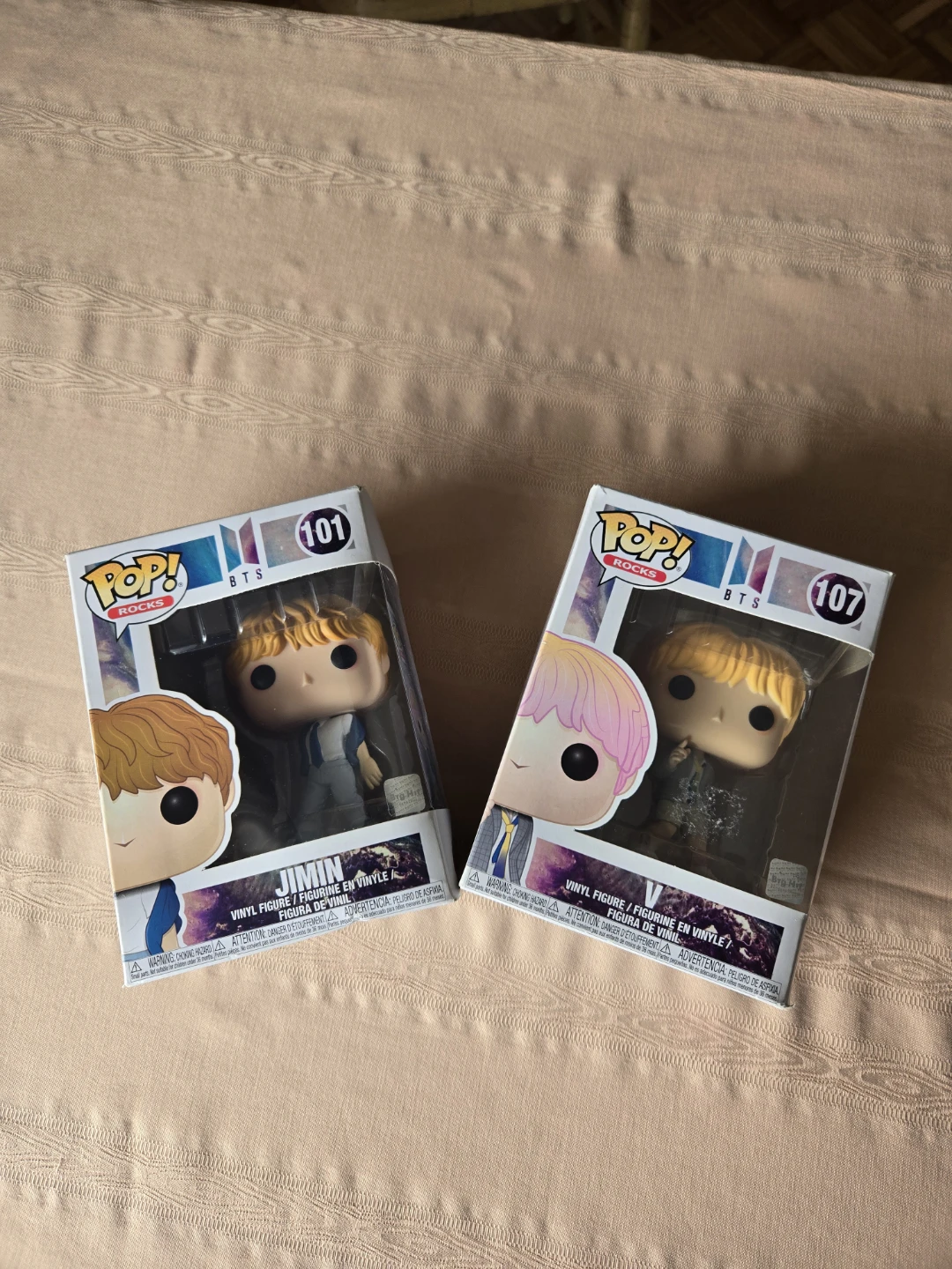 Funko Pop! Rocks BTS Jimin and V Vinyl Figures 101 & 107