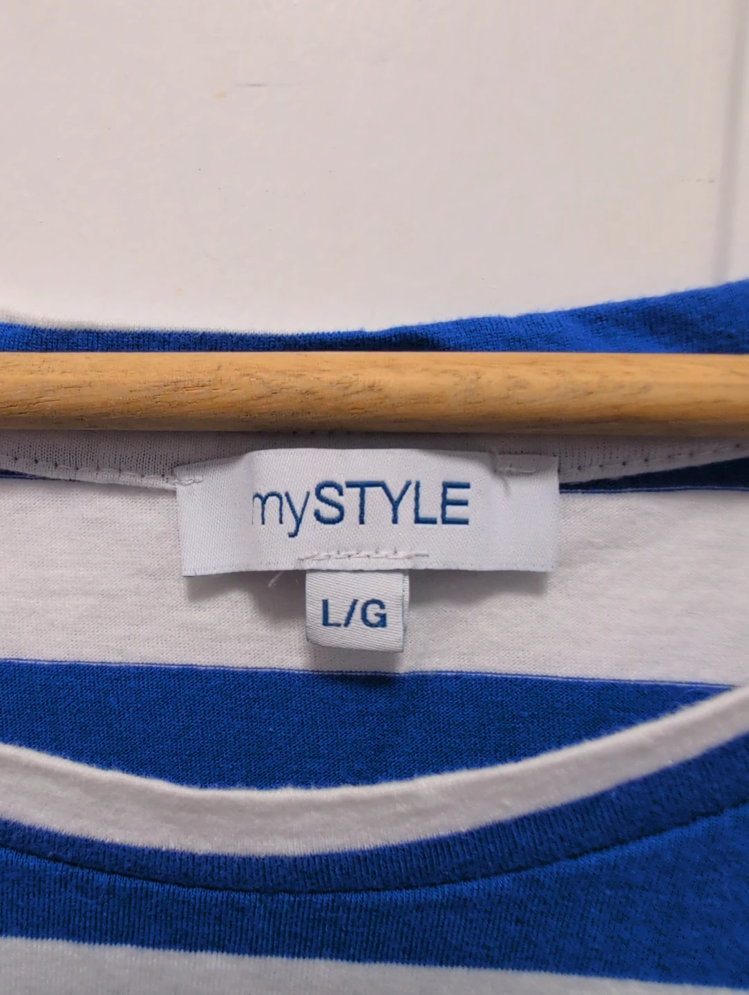 mySTYLE Blue and White Striped Tie-Front T-Shirt - Size L - photo 4