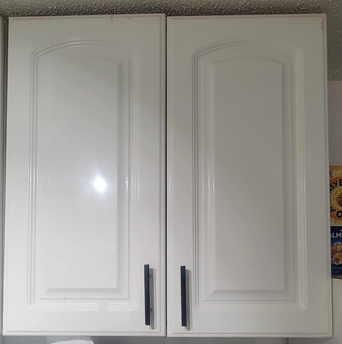 White Kitchen Cabinets with Black Handles