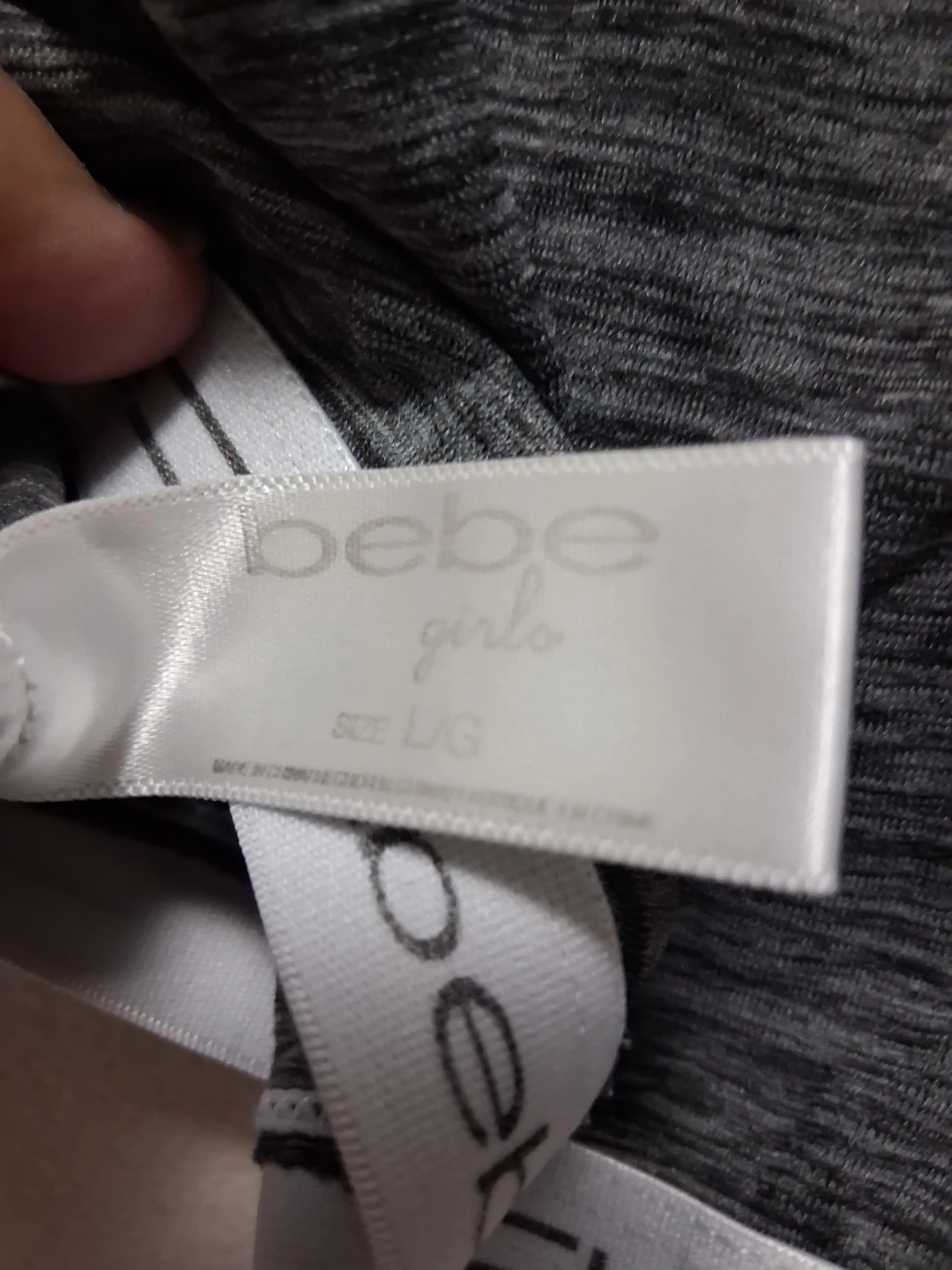 Bebe Girls Grey Sports Bra Size L/G - photo 2