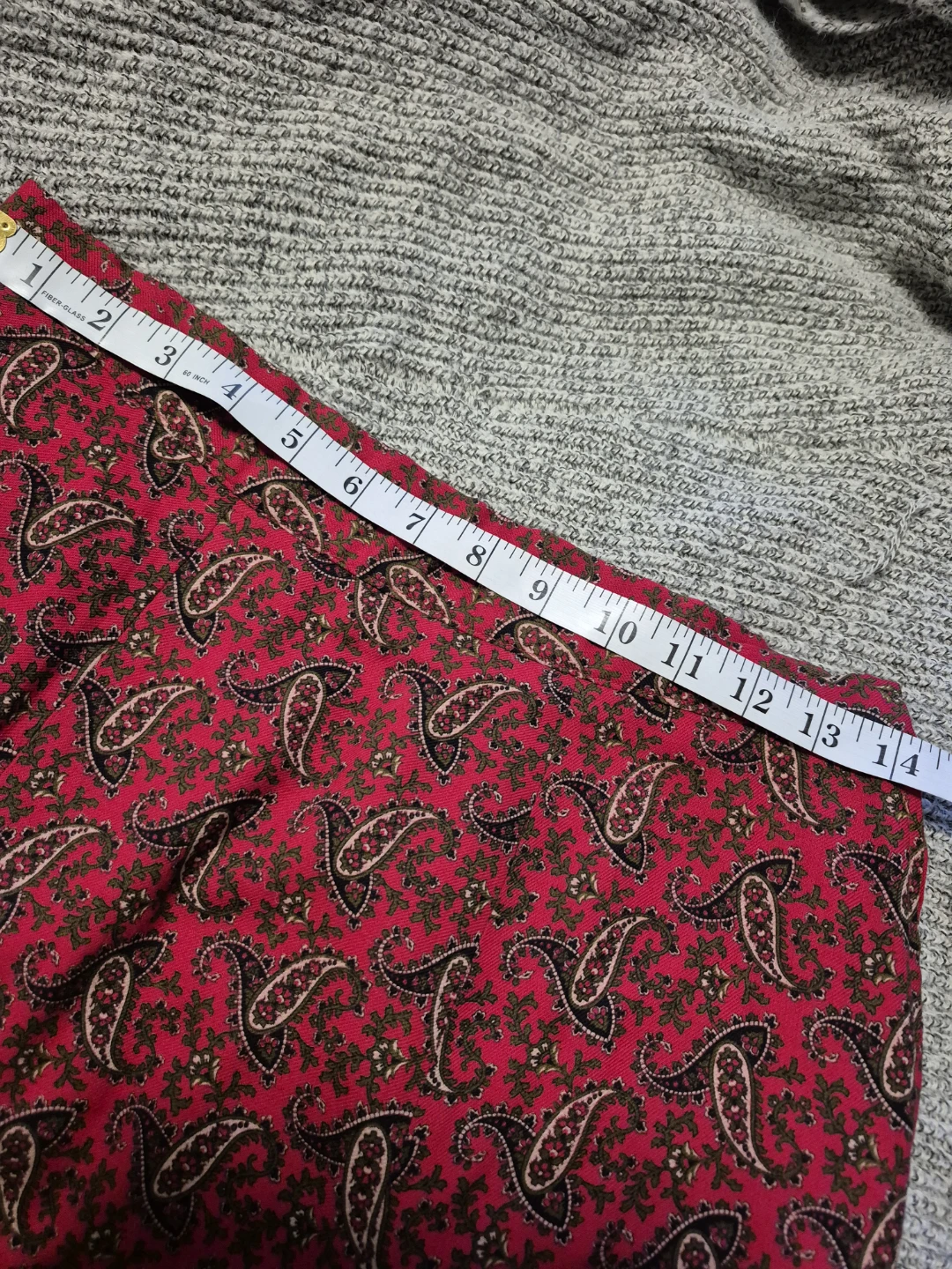 Red Paisley A-Line Midi Skirt - photo 5