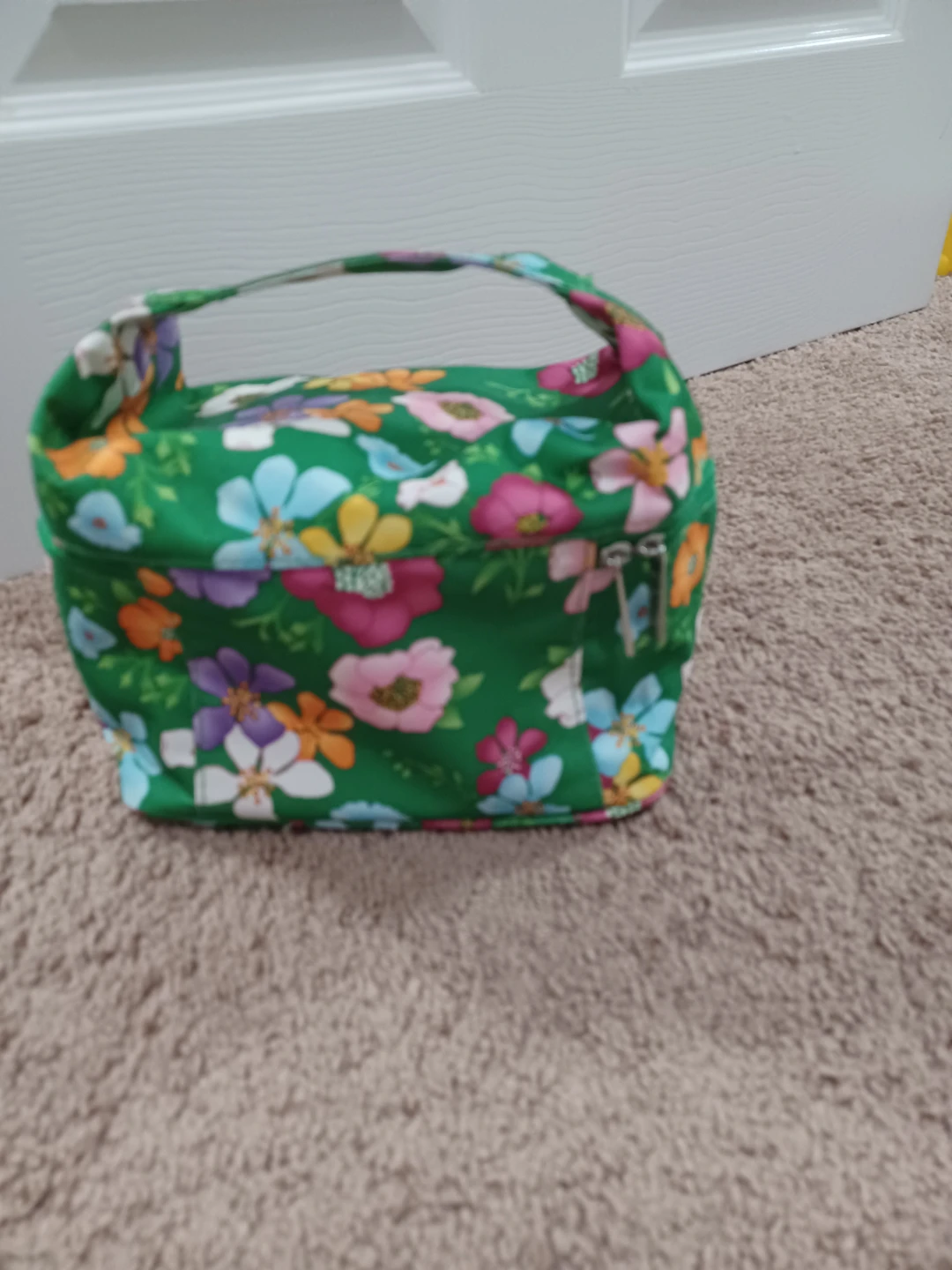 Green Floral Cosmetic Bag - photo 2