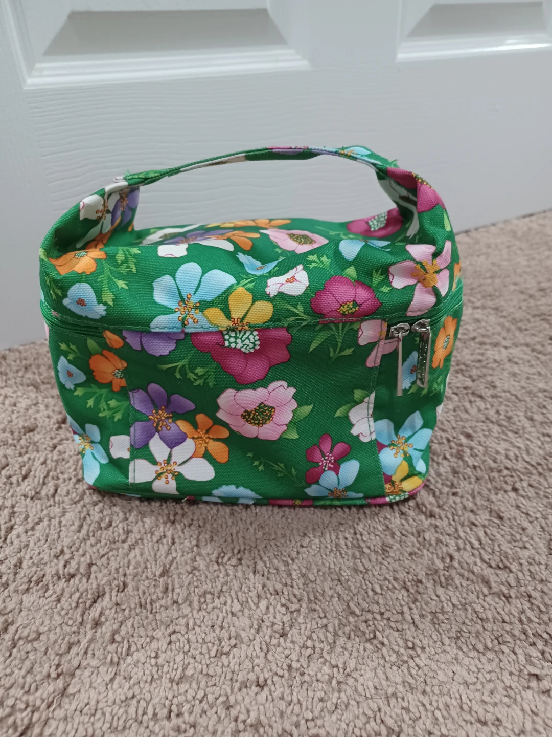 Green Floral Cosmetic Bag - photo 3