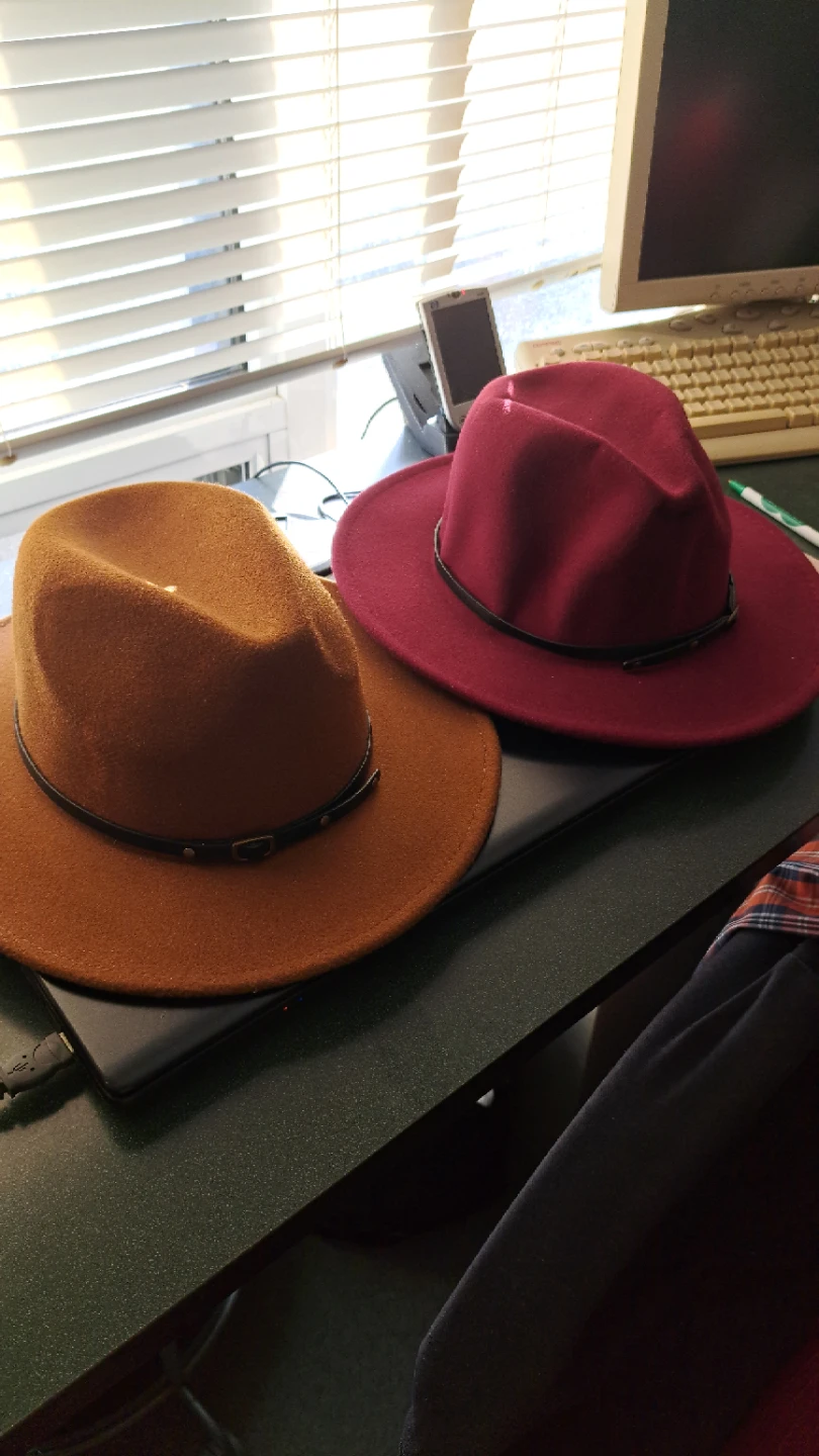 Red Felt Fedora Hat