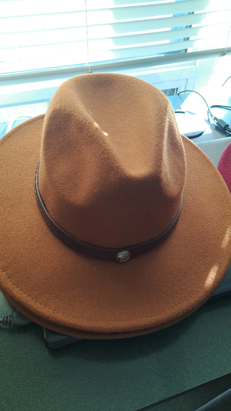 Red Felt Fedora Hat - photo 3