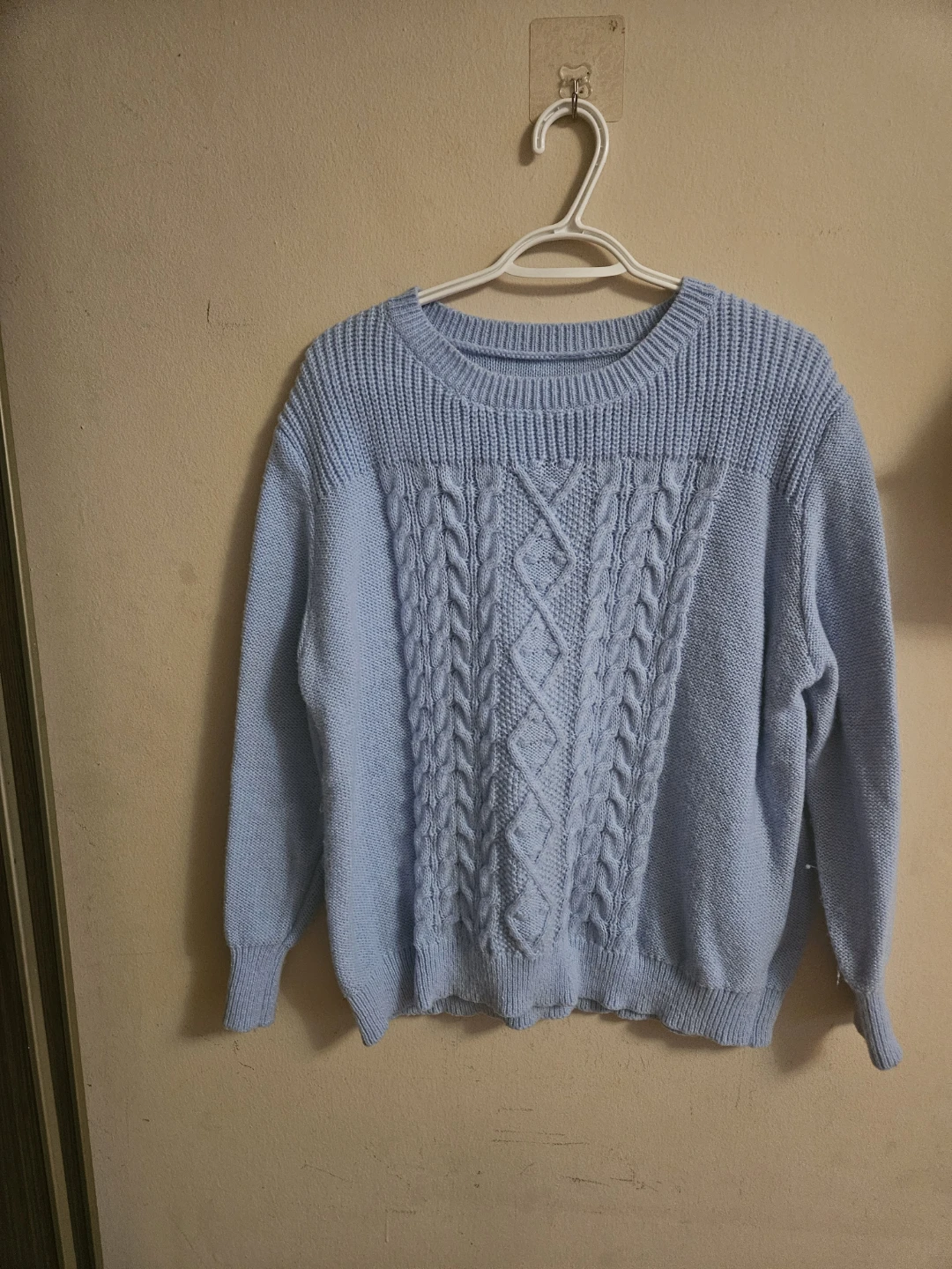 Light Blue Cable Knit Sweater