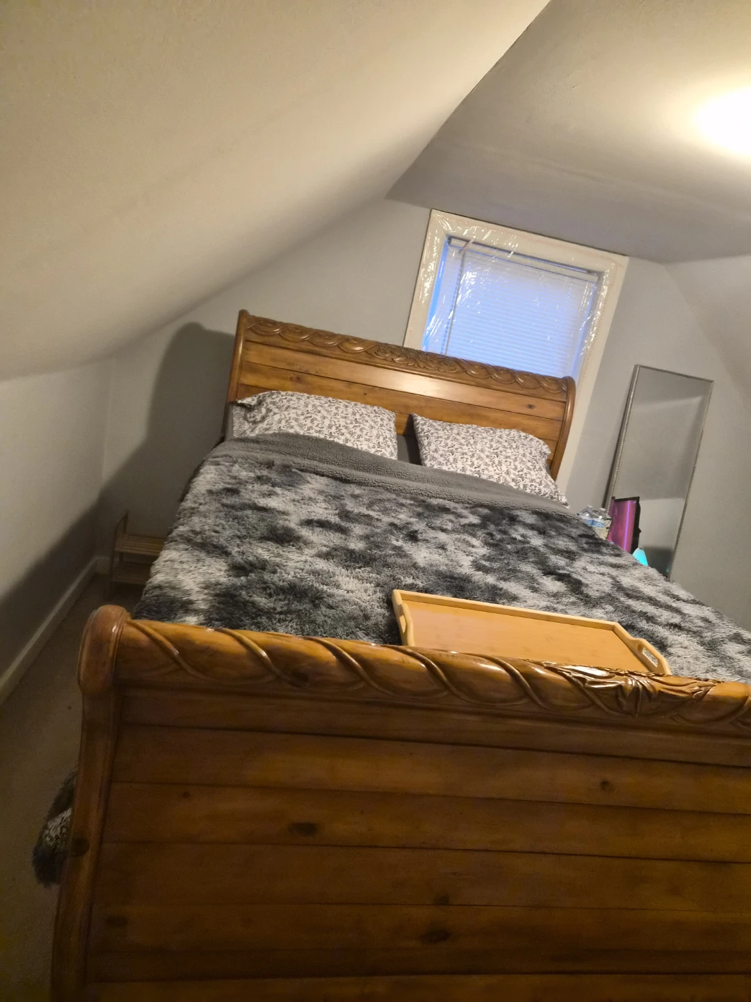 Wooden Sleigh Bed Frame - photo 2