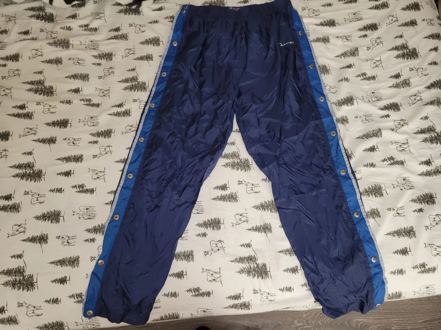 Champion Blue Snap-Away Athletic Pants