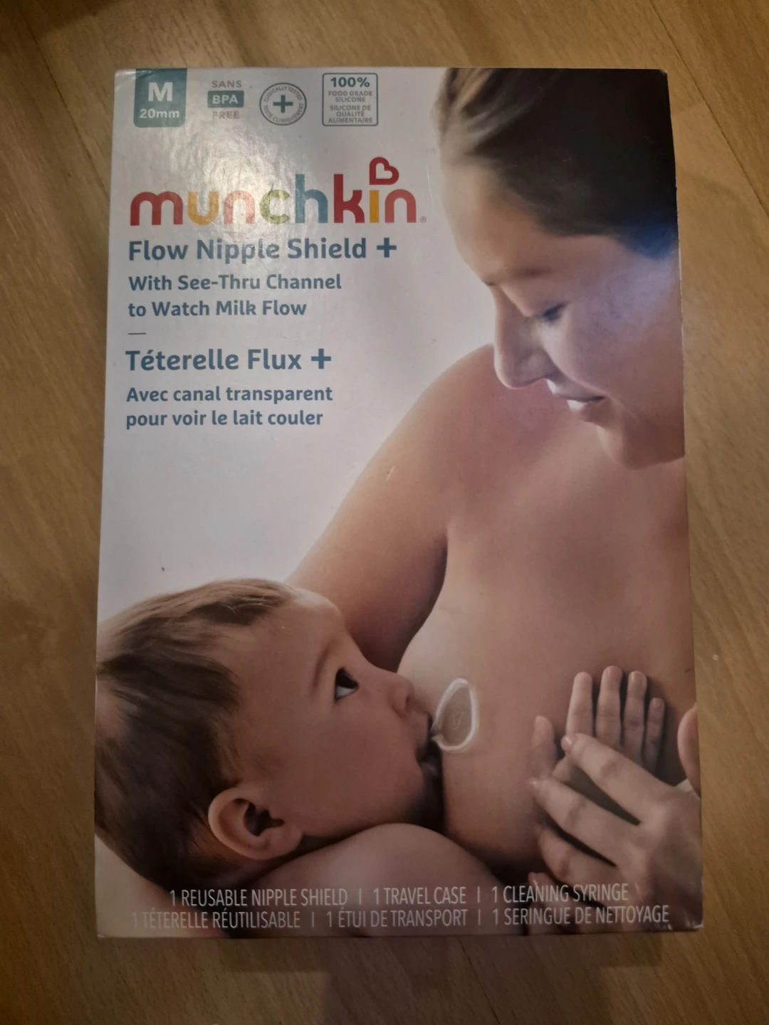 Munchkin Flow Nipple Shield + with See-Thru Channel - Size M