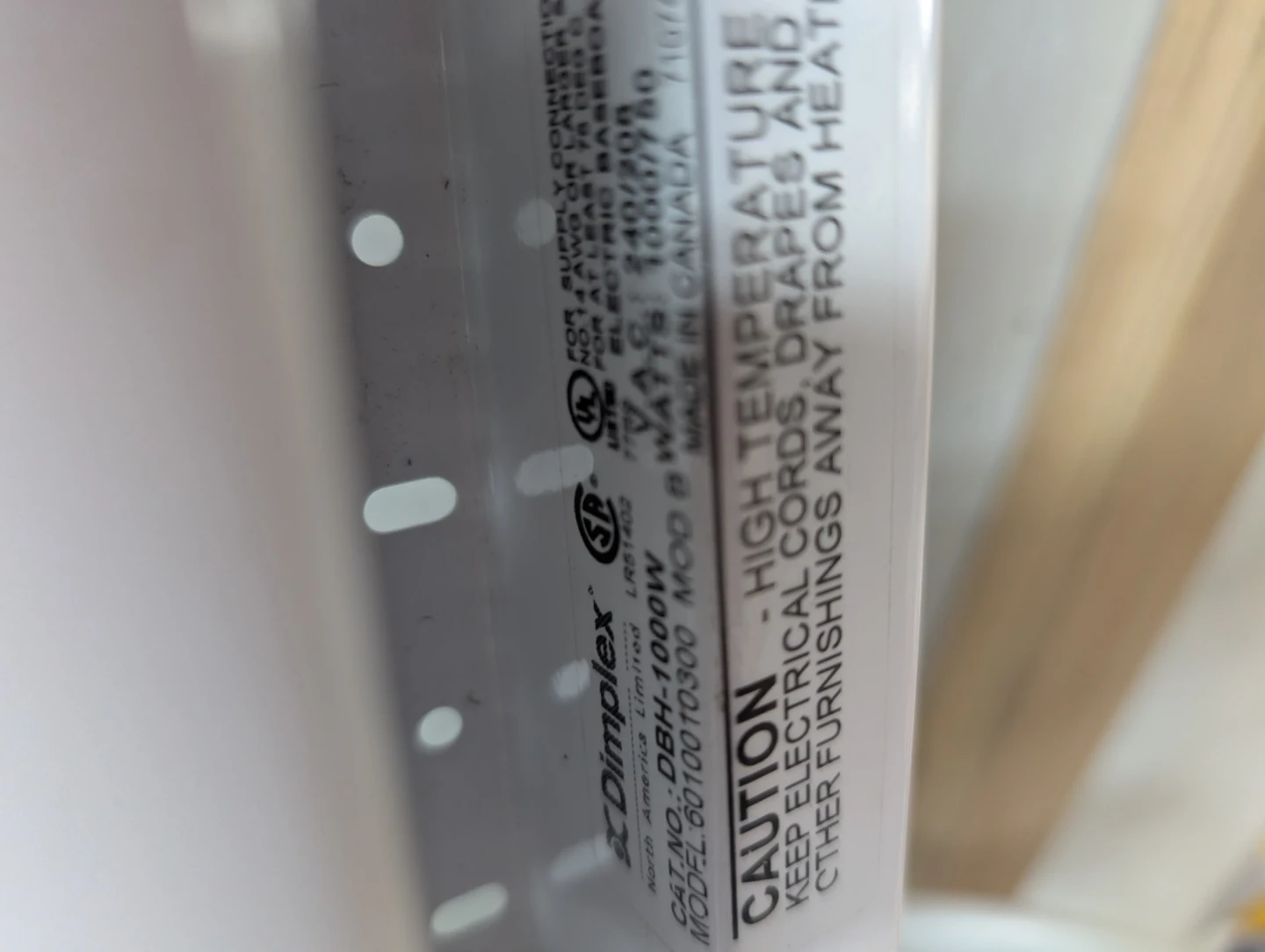 Dimplex Electric Baseboard Heater DBH-1000W - photo 2