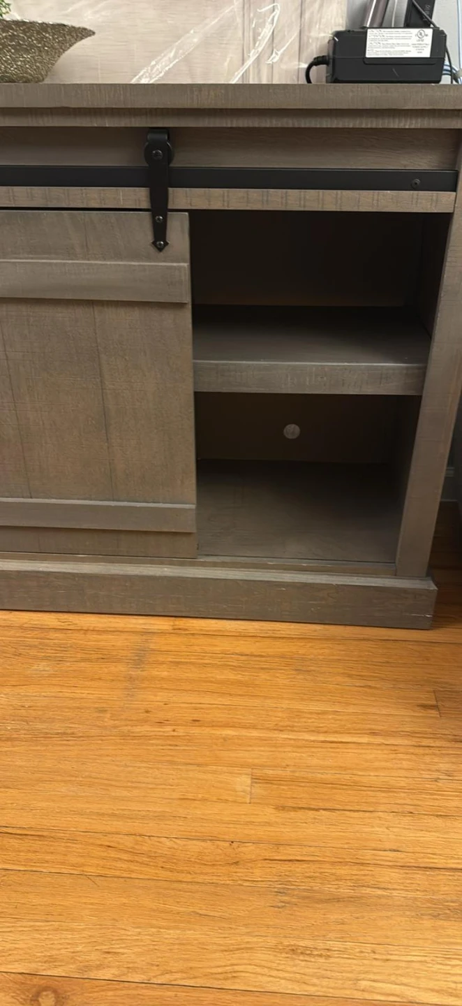 Gray Barn Door TV Stand - photo 2