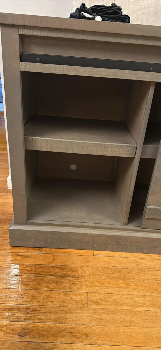 Gray Barn Door TV Stand - photo 3