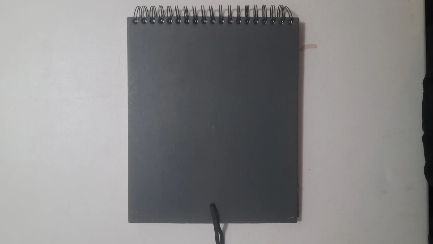 Gray Spiral Notebook with Floral Design - photo 2