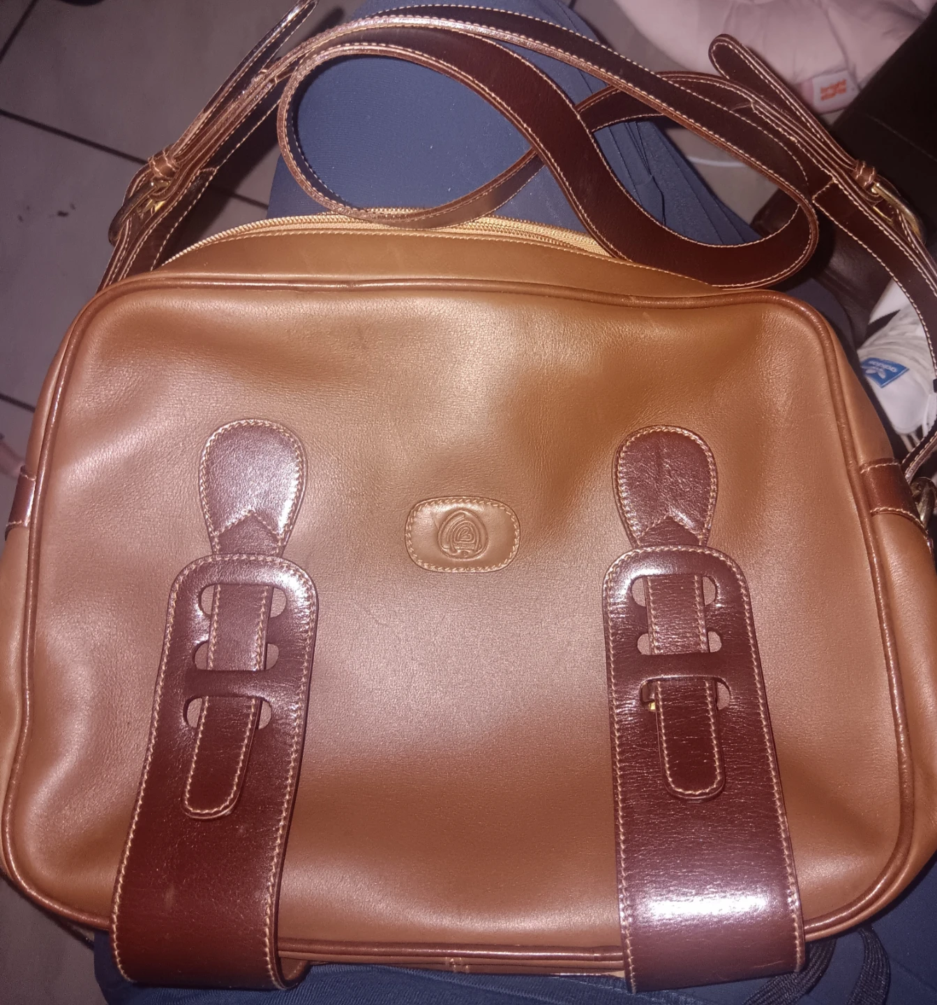 Vintage Brown Leather Shoulder Bag - photo 4