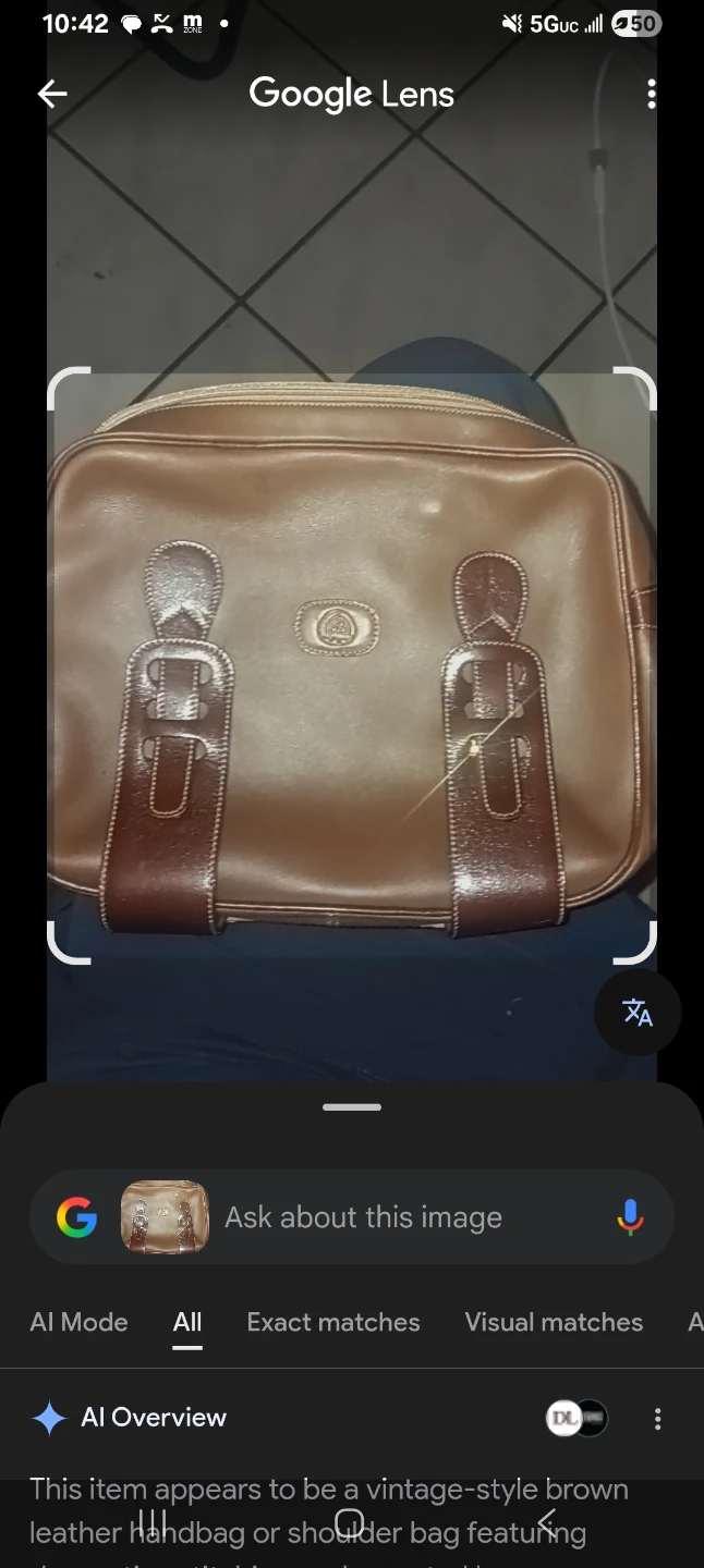 Vintage Brown Leather Shoulder Bag - photo 5