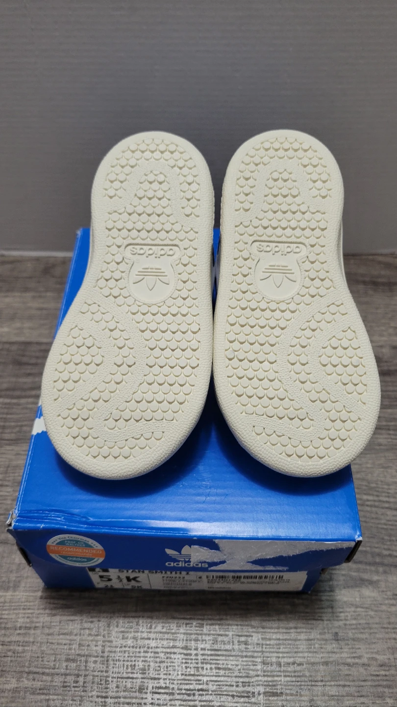 Adidas Stan Smith I Toddler Shoes White Navy Polka Dot Size 5.5k - photo 4