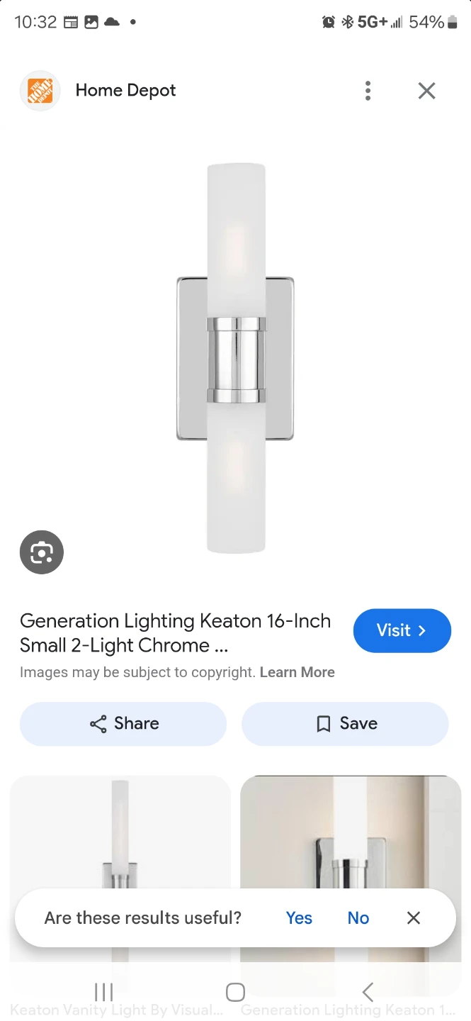 Generation Lighting Keaton 16-Inch 2-Light Chrome Vanity Light