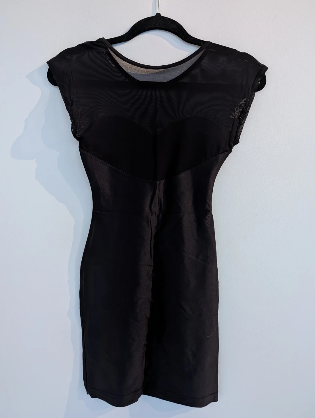 American Apparel Black Mesh Neckline Sheath Dress - photo 5