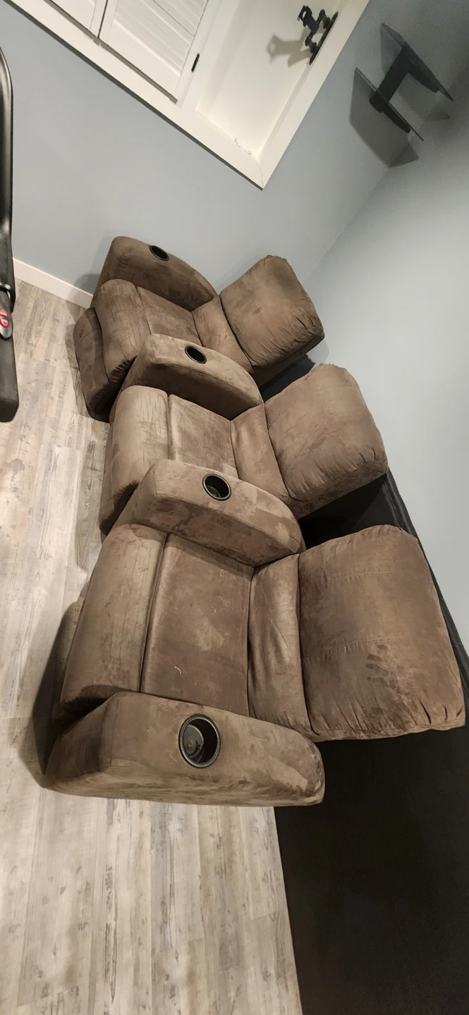 Recliner Theatre Seating Couch with Cup Holders