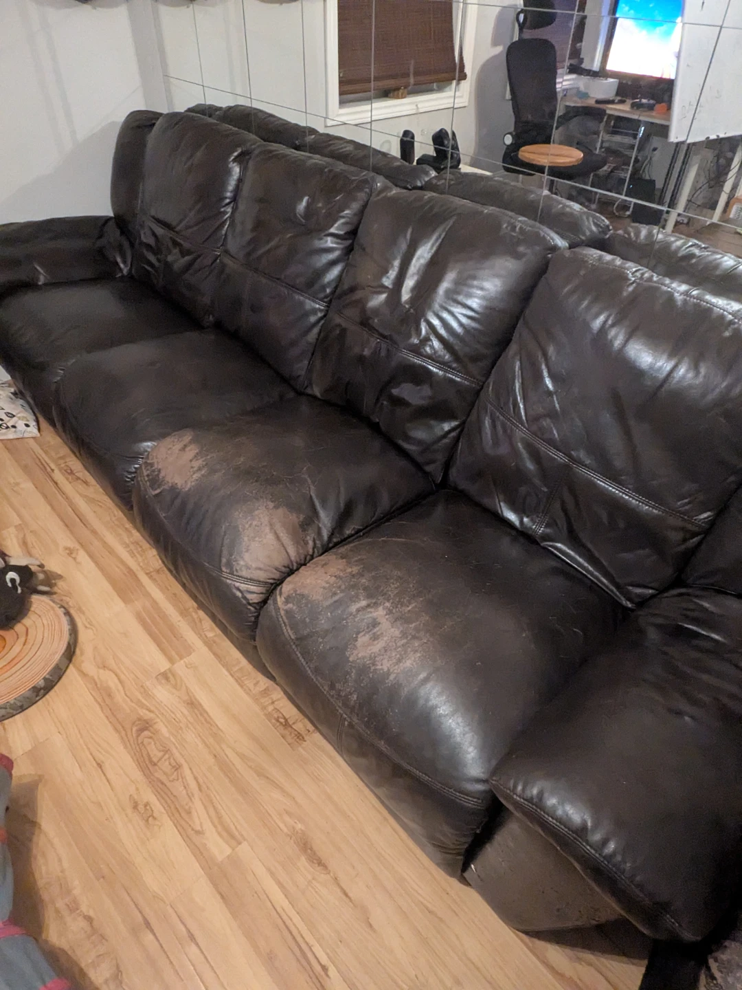 Brown Leather Couch Sofa