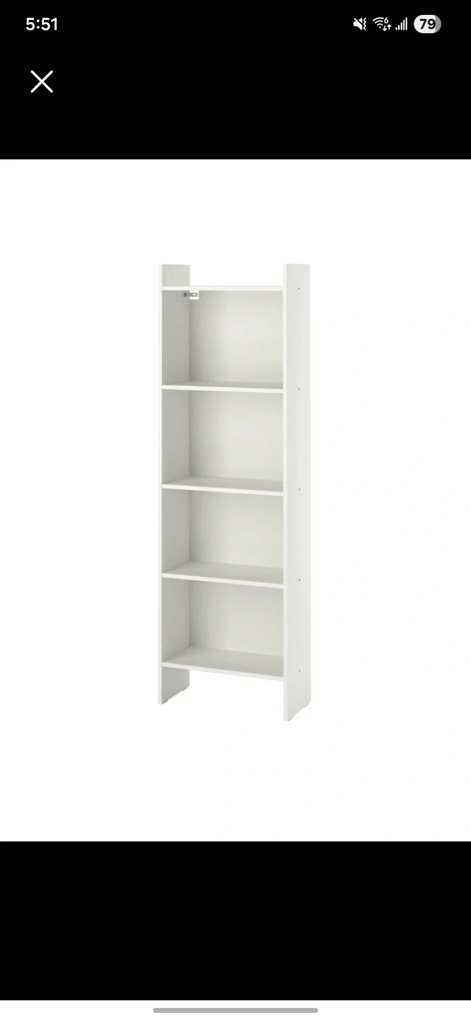 Moving Out Salw White 5-Shelf Bookcase IKEA