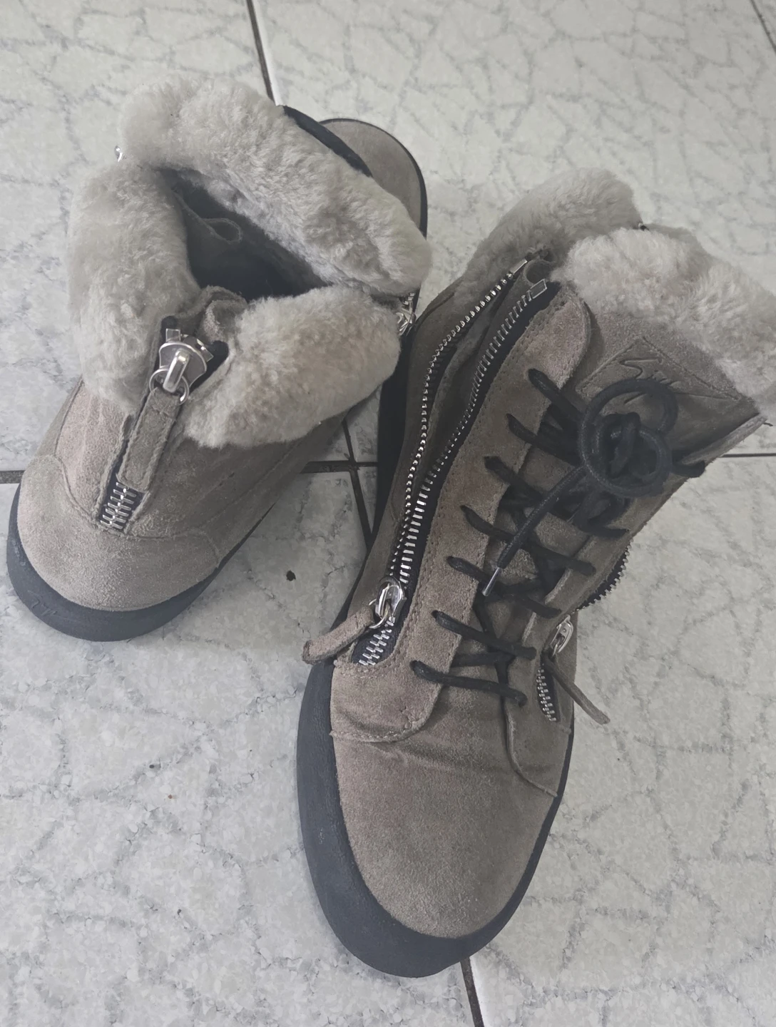 Giuseppe Zanotti Fur Lined Zip Up Boots