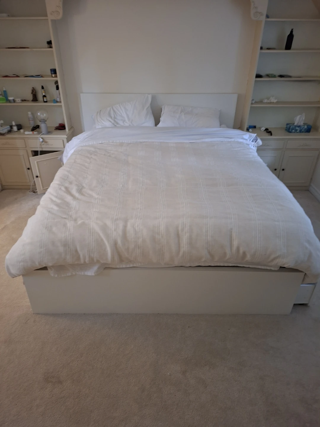 White Bed Frame  with Storage Drawers - photo 3
