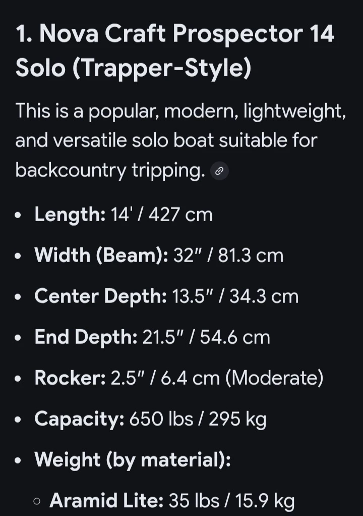Nova Craft Prospector 14 Solo Canoe - photo 3