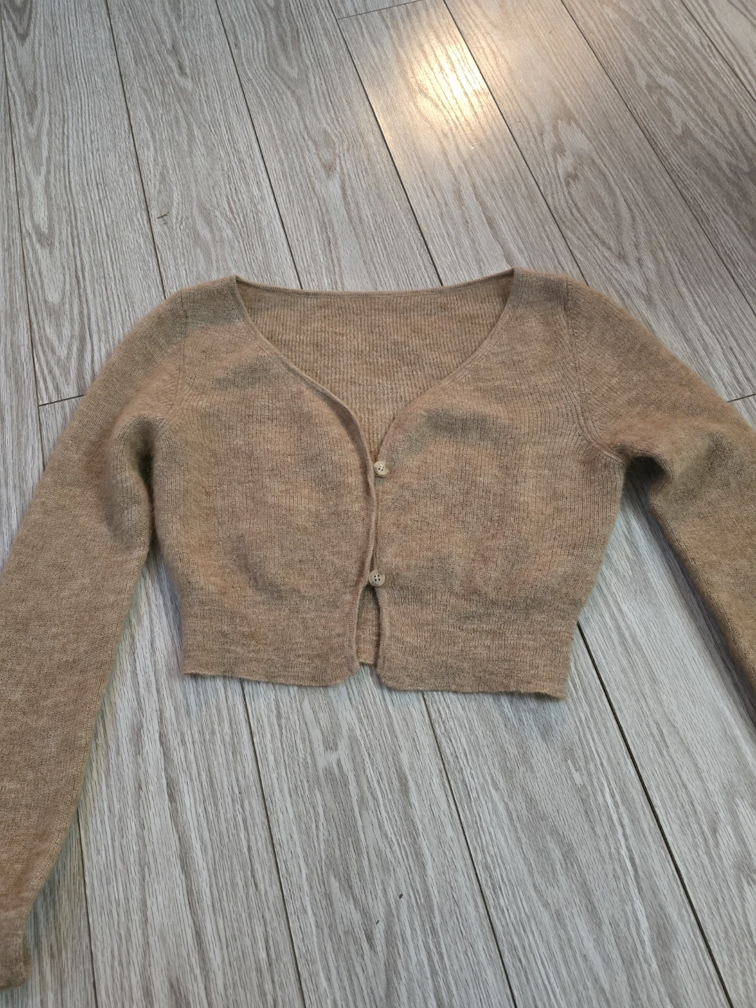 Jacquemus Brown Knit Cropped Cardigan Size 38