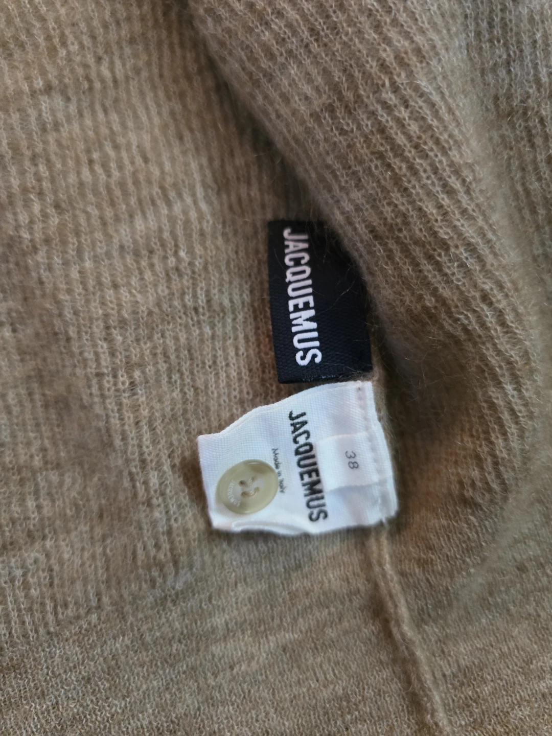 Jacquemus Brown Knit Cropped Cardigan Size 38 - photo 5