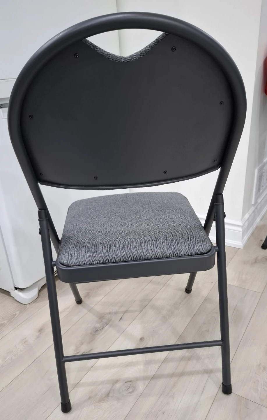 Grey Upholstered Folding Chair - photo 2