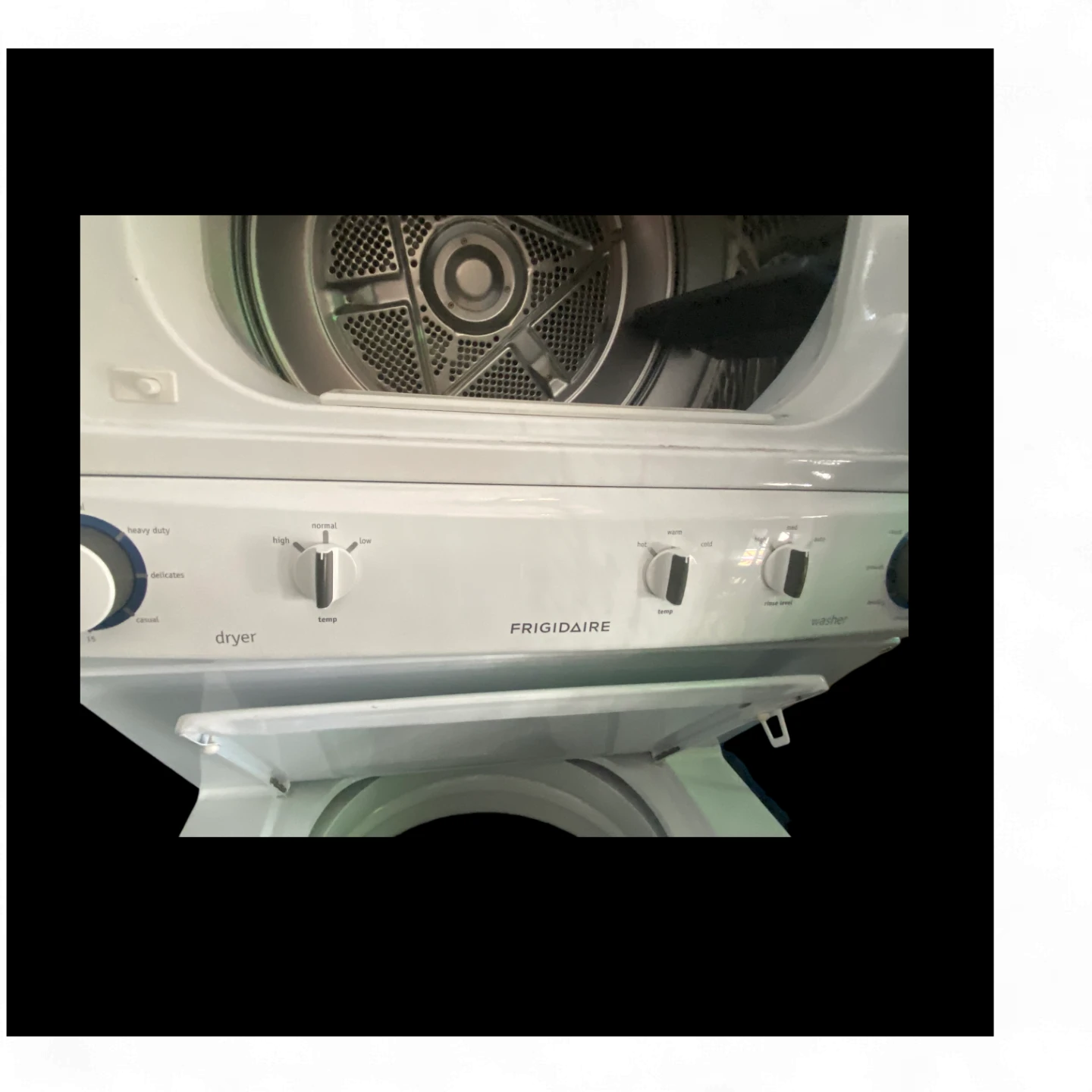 FREE DELIVERY!! Perfect Frigidaire stackable washer & dryer $750 - photo 3