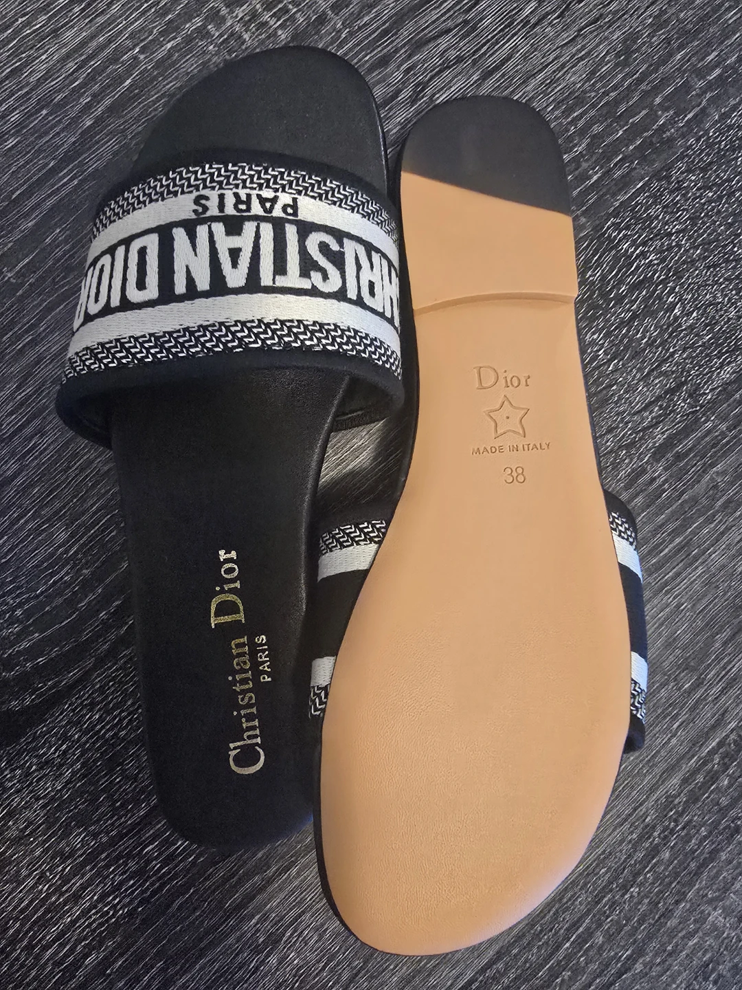 Christian Dior Paris Slides - Size 38 - photo 2