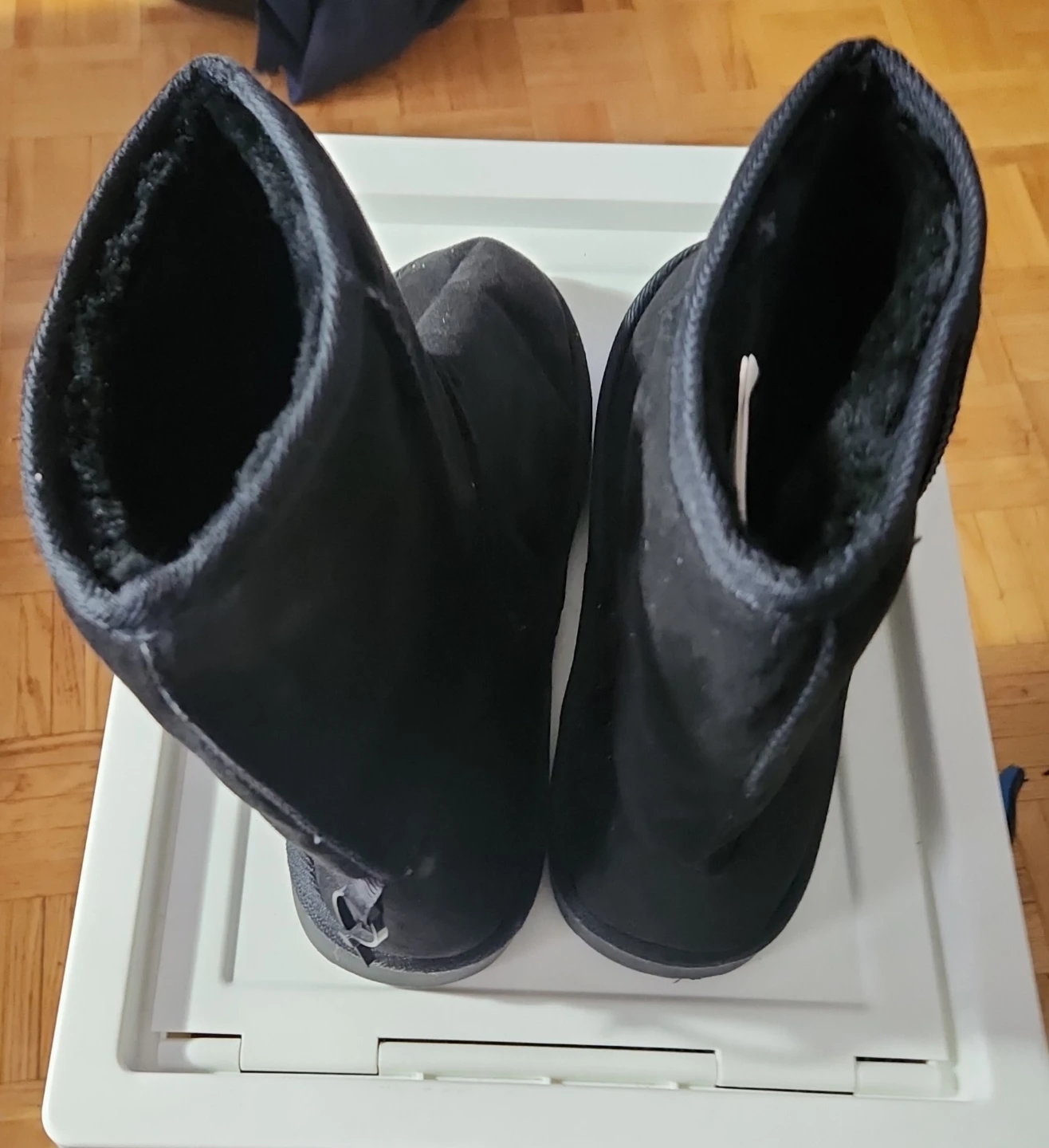 Black Suede Boots with Fleece Lining - photo 2