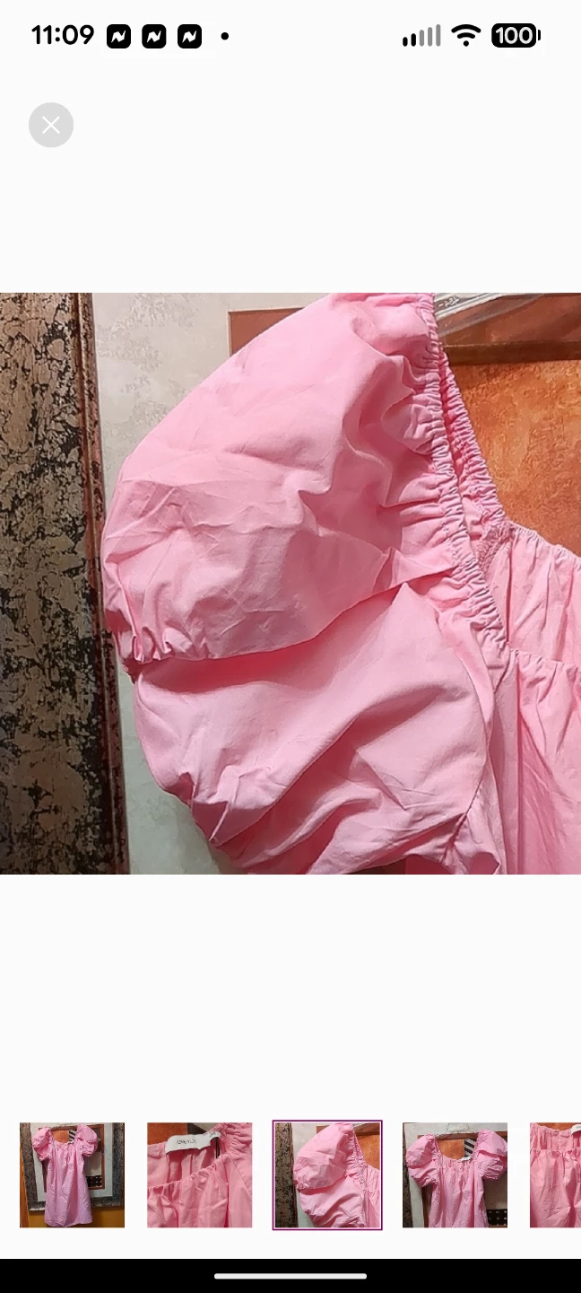 Greylin Pink Puff Sleeve Midi Dress - photo 3