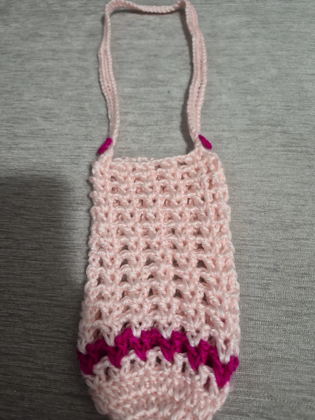 Crocheted Pink Cell Phone Bag - photo 5