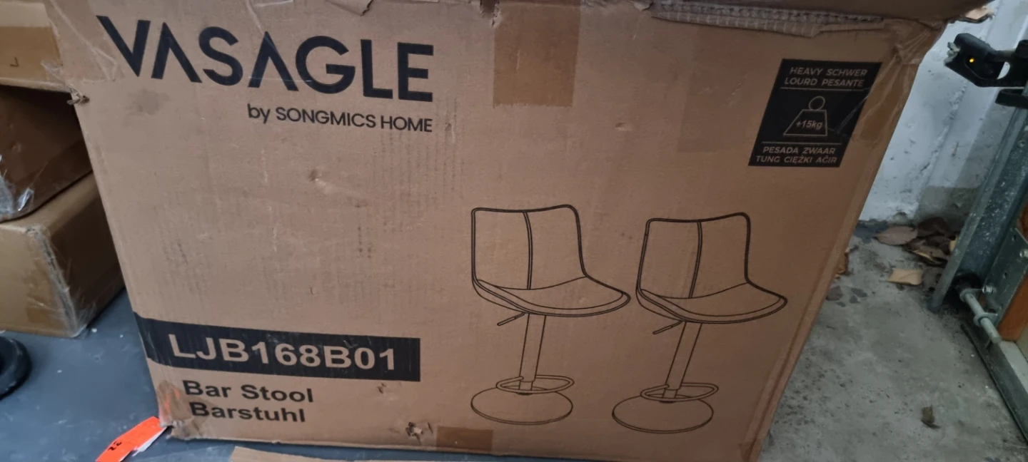 VASAGLE Bar Stools (2) - LJB168B01