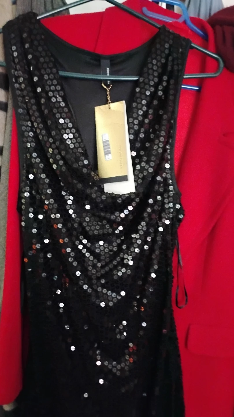 Vero Moda Black Sequin Sleeveless Dress - photo 2