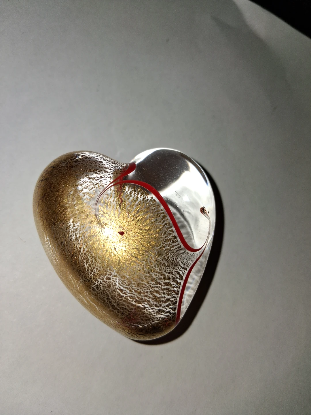 Robert Held Art Glass Heart Paperweight