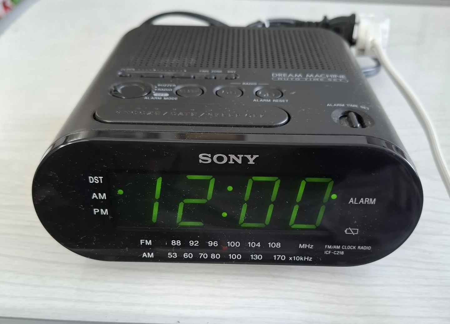 Sony Dream Machine AM/FM Clock Radio ICF-C218