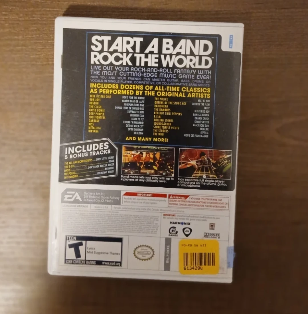Wii Rock Band Video Game - photo 3