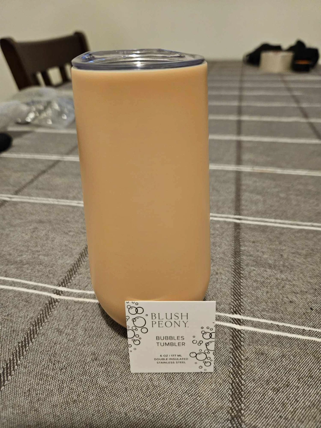 Blush Peony Bubbles Tumbler - 6 oz Stainless Steel