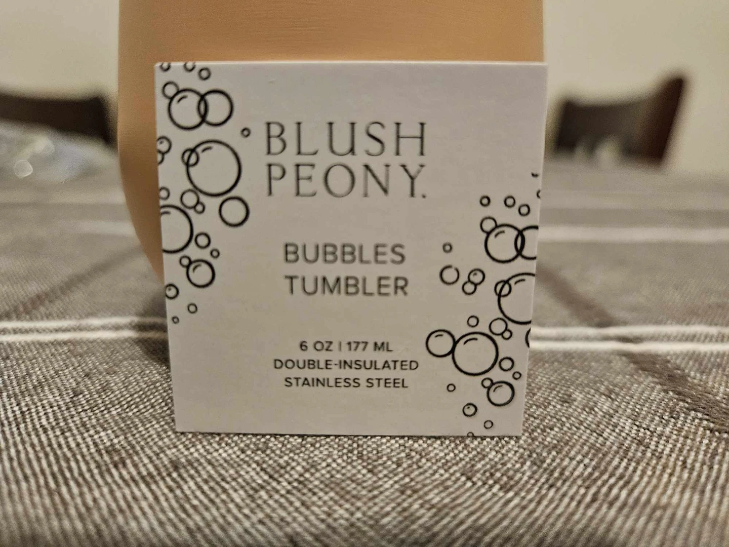 Blush Peony Bubbles Tumbler - 6 oz Stainless Steel - photo 2