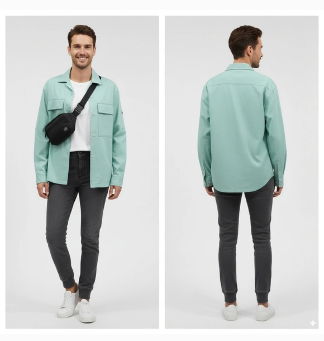 Hugo Boss Relaxed-Fit Overshirt Size L/XL - photo 5