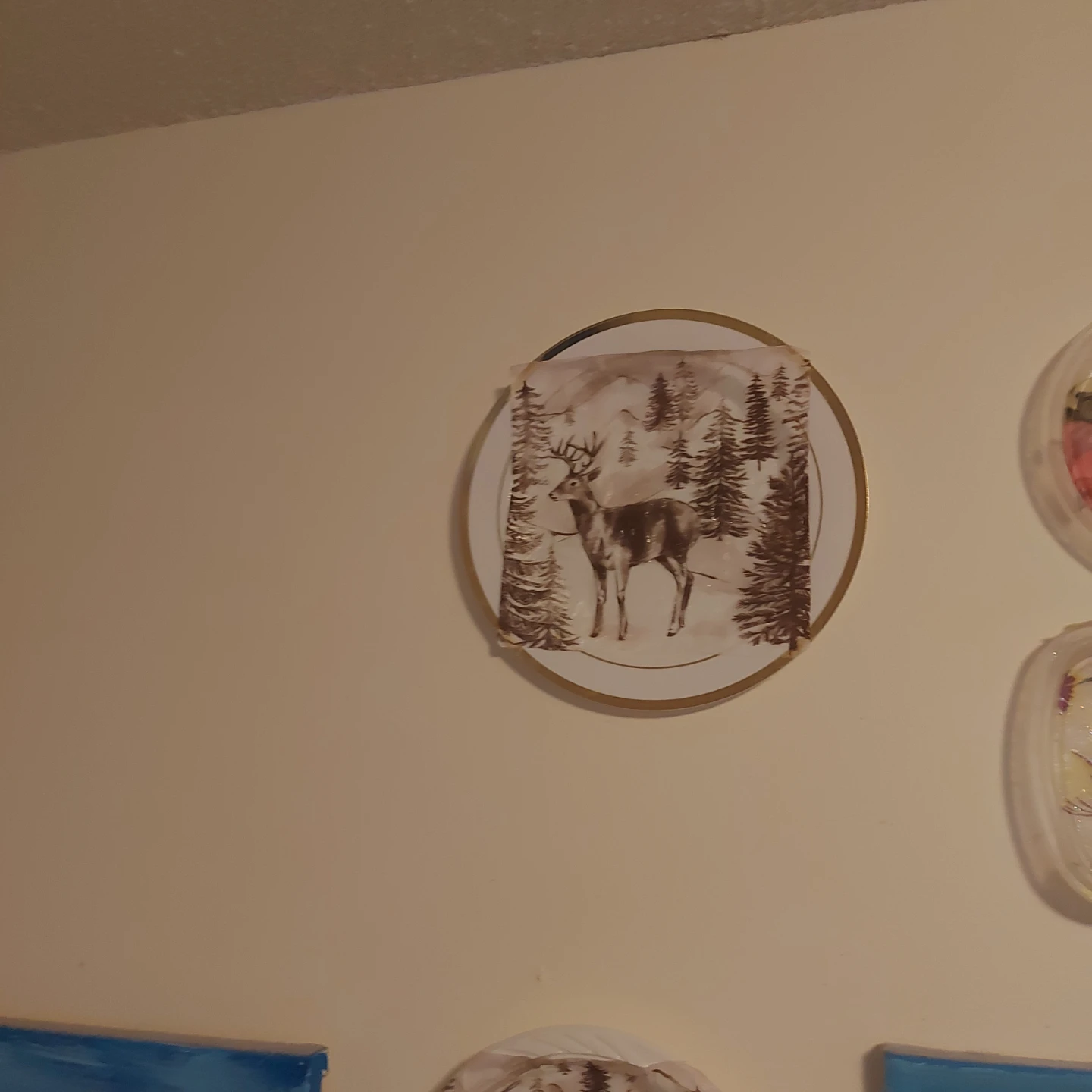 Decorative Paper Napkin with Deer Scene - photo 3